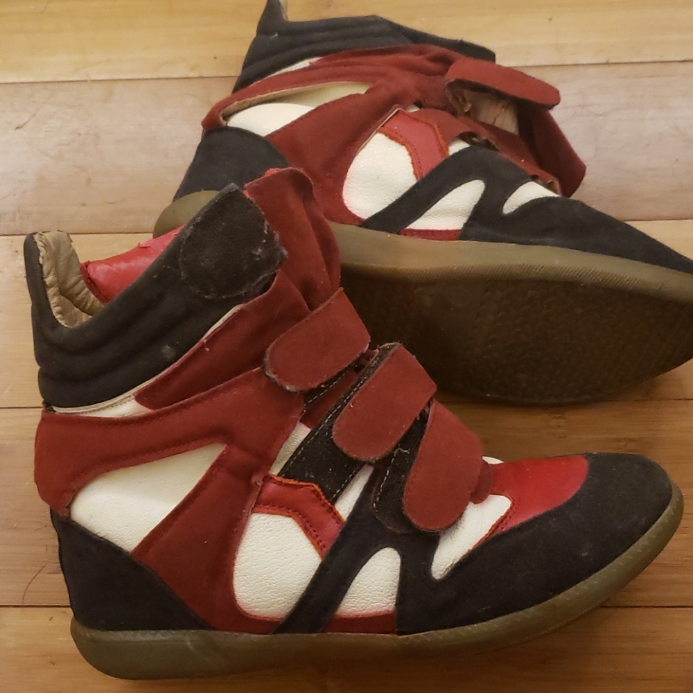 High top wedge sneakers